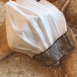 不織布マスクカバー　レース　ツイード　立体　インナーマスク 3枚目の画像