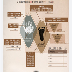 大人のカバンにつけてもおしゃれな手形足形アクリルキーホルダー☆彡 4枚目の画像
