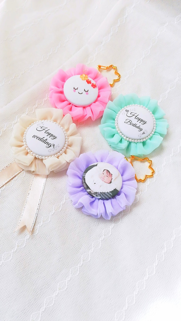 ふわふわシフォンロゼット☆ 雑貨・その他 Cantik.r 通販｜Creema 