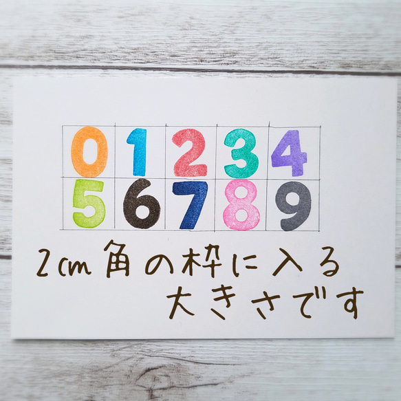 バースデーカードにも使える数字のはんこセット(消しゴムはんこ) 5枚目の画像