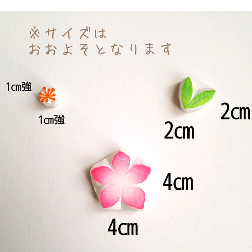 雛祭り【桃の節句】に 桃の花はんこセット（3月春の消しゴムはんこ
