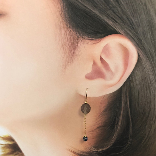 14kgf》グレーオニキス・黒縞瑪瑙 ウィンターナイトチェーン