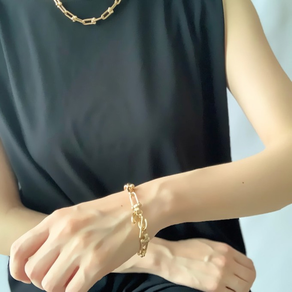 Chunky Gold Chain Bracelet 7枚目の画像