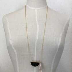 Folded Brass Charm Long Necklace 5枚目の画像