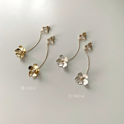 Tiny One-Flower Earrings / 5 Petal 4枚目の画像