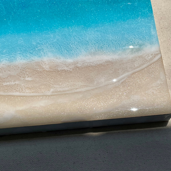 レジンアート 【サイズをお選び下さい】 7,000円〜　海アート インテリア　波アート　海の絵 アートパネル 壁掛け 5枚目の画像