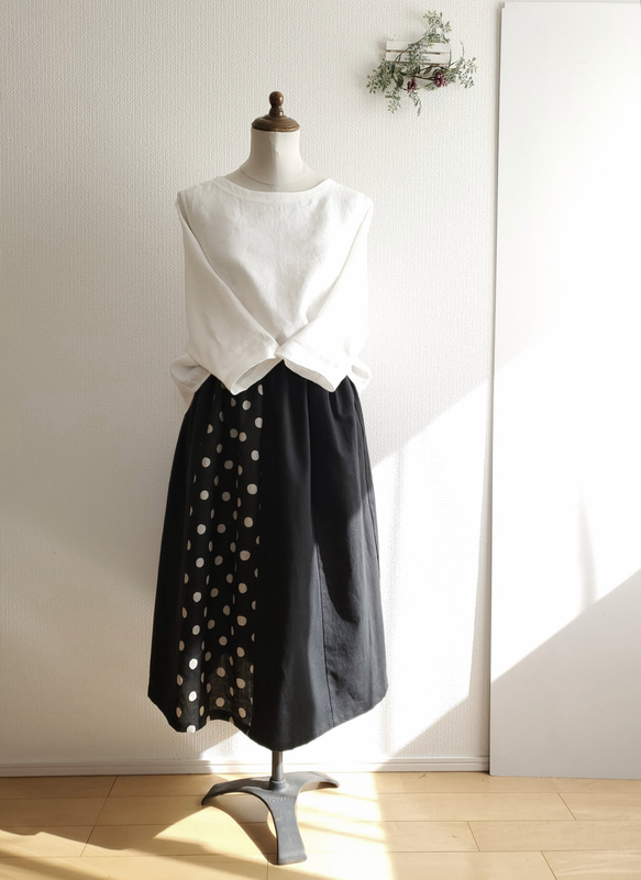 ◎着回し抜群◎リネン◎シンプル◎白ブラウス♪七分袖 5枚目の画像