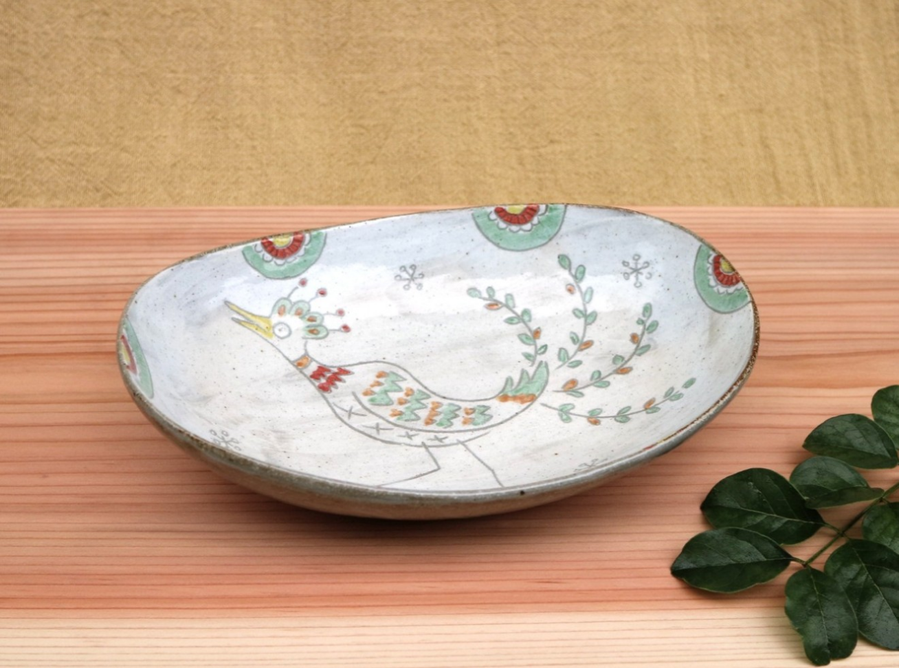 新品・陶芸品・灰釉の器・和菓子皿