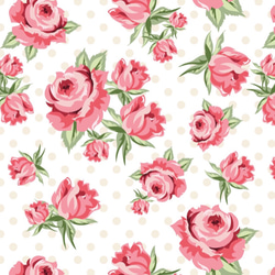 Prize roses ベージュドット×バラ　ポピーコットン　Poppie Cotton 2枚目の画像