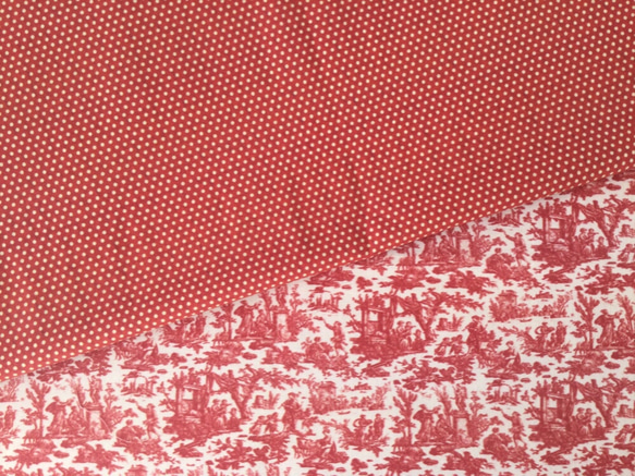 Sajou トワルドジュイ　愛の告白　ミニチュアバージョン　red 約75×45cm弱 3枚目の画像