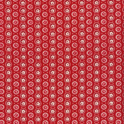 蔵出し　Roselyn “Circle Dot” ドットの中にお花柄　赤　by moda ラスト 2枚目の画像