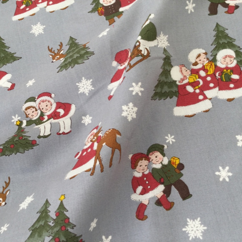 handmadeオーダー生地＊Part２＊冬〜クリスマス編 クリスマスの子供達② ルシアン 生地 Hirondelle et Ruby 通販 8006358