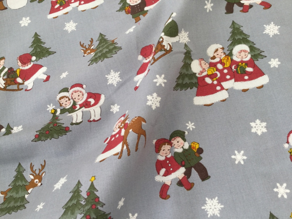 handmadeオーダー生地＊Part２＊冬〜クリスマス編 クリスマスの子供達② ルシアン 生地 Hirondelle et Ruby 通販 8006358
