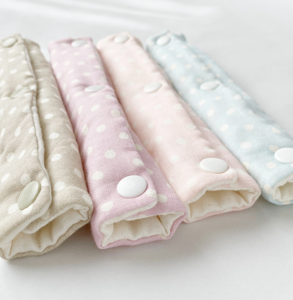 新柄追加☆水筒肩ひもカバー☆シートベルトカバーにも☆優しい色合い☆リバーシブル 11枚目の画像