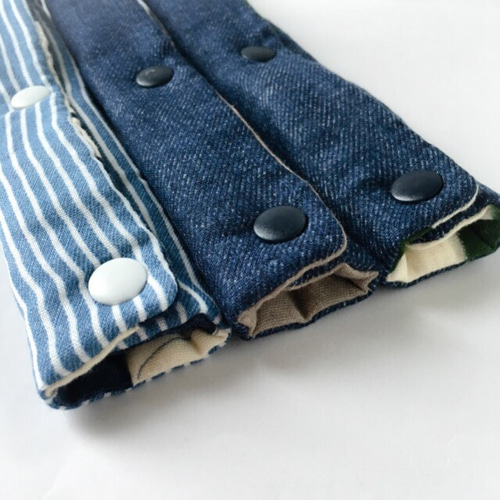 水筒肩紐カバーデニムヒッコリー