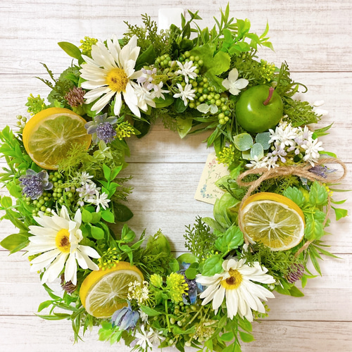 フルーツ盛り沢山♡春のリースフラワーリース