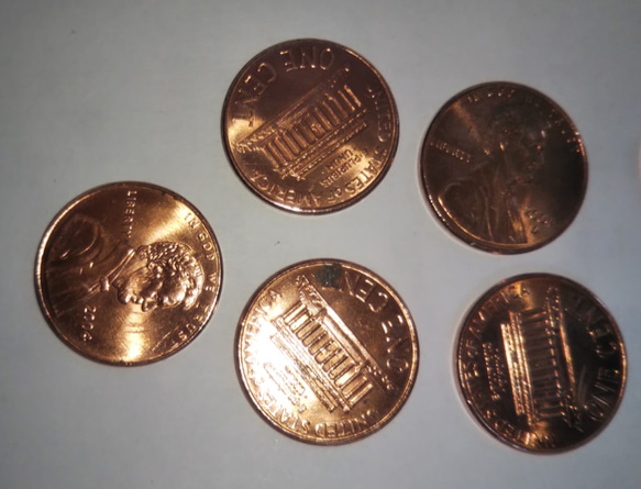 2004年 ラッキーペニー 5枚 アメリカ 1セント硬貨 その他素材