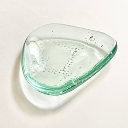 「水の中の水滴2」豆皿　小皿　プレート　お皿　ガラス皿　水面　 2枚目の画像