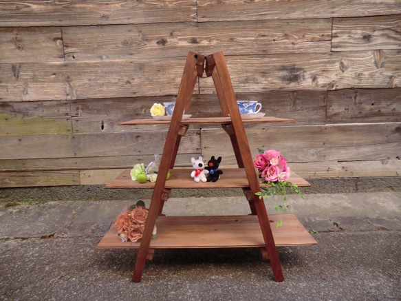 木製ラック　シェルフ　道具なし『マルシェ楽っく』　推し活にも 03495c03f8a58149dcc89fcc1a2bf1