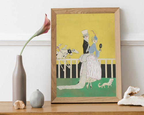 美品　貝塚福道　馬の絵　色合いがとても雰囲気あって素敵な　ヴィンテージ 0_a9cd9031d4dc049d44e6acea36b3