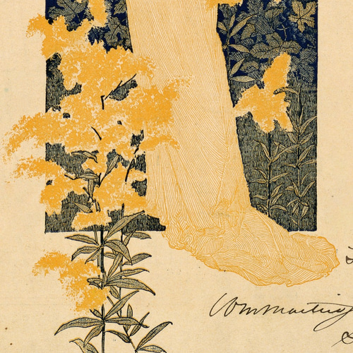 アートポスター：７３灯籠と黄色いゆりの群生 アートポスター：73灯籠と黄色いゆりの群生