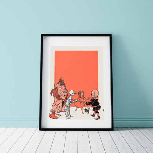 NO.96】オズの魔法使い02アートポスター☆メルヘンおとぎ話絵本レトロ