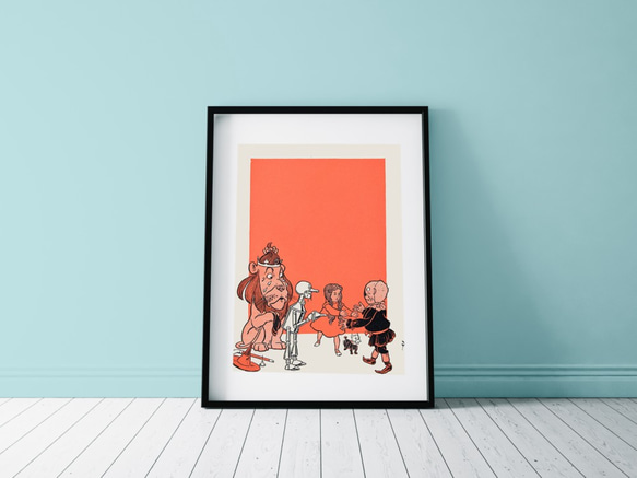 NO.96】オズの魔法使い02アートポスター☆メルヘンおとぎ話絵本レトロ