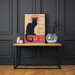 【NO.169】レトロな黒猫のイラストアートポスター☆アニマルモダンモッズアンティーク☆A5A4A3A2A1B5B4B3 11枚目の画像
