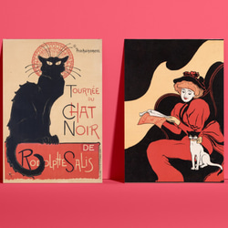 【NO.169】レトロな黒猫のイラストアートポスター☆アニマルモダンモッズアンティーク☆A5A4A3A2A1B5B4B3 12枚目の画像