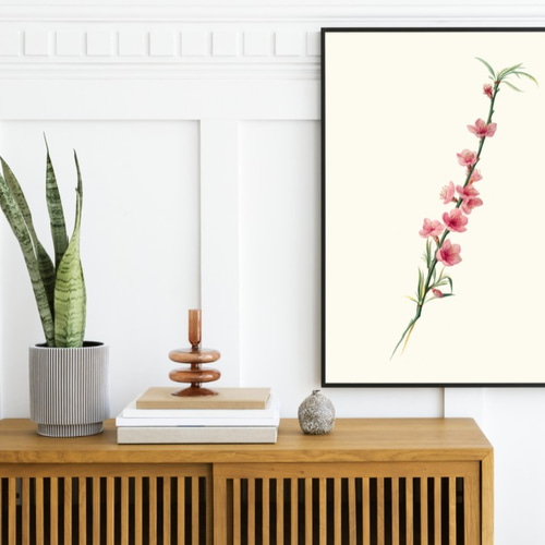 花柄 ピンク ボタニカル フラワーアート 花図鑑 花絵　花柄 花柄 ピンク ボタニカル フラワーアート 花図鑑 花絵 花柄