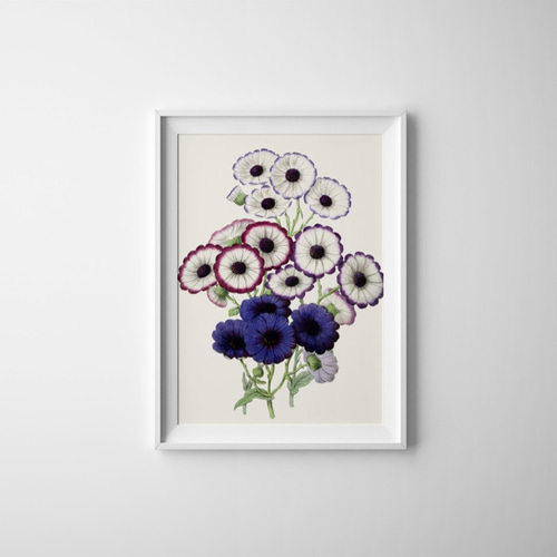 原画 フラワーアート 花の絵 花柄 ボタニカル 花図鑑 花 花束
