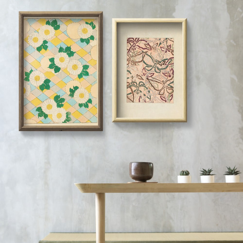 陶板画　リンドウ　額入り　昭和レトロモダン　かわいい絵柄　美術品　和風 陶板画 リンドウ 額入り 昭和レトロモダン かわいい絵柄 美術品 和風