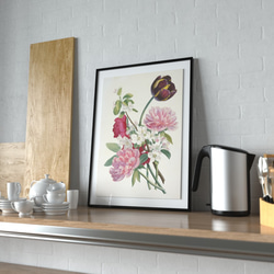 【NO.243】チューリップ芍薬林檎の花の花束ブーケフラワーアートポスター☆母の日植物ナチュラル雑貨★A3A2A1B2L 8枚目の画像