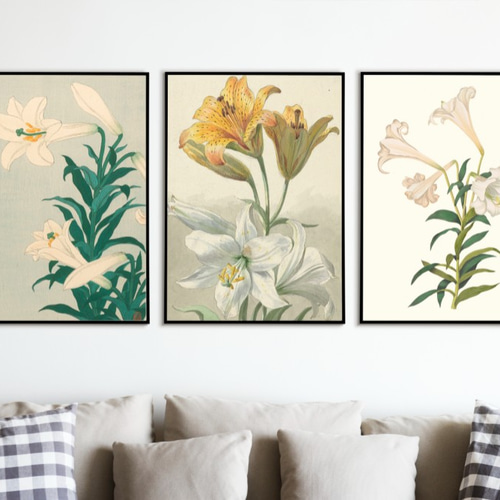 日本画 花の絵 版画　昭和レトロ　アンティーク 08dfa37691db4d31d6b14cdaa5e688