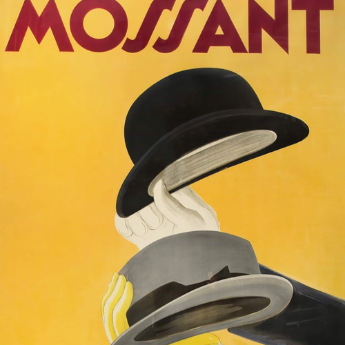 NO.259】帽子のレトロポップイラストアートポスター☆紳士ヴィンテージ