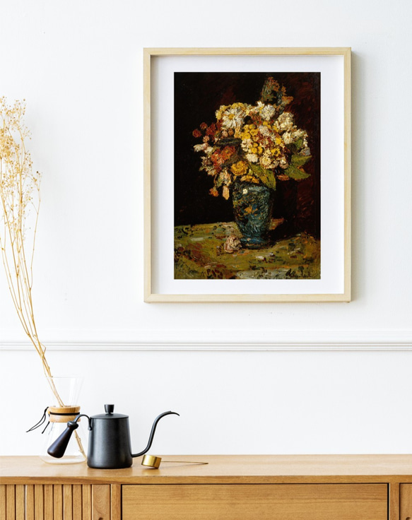 【NO.281】花瓶と花々フラワーアートポスター☆油絵絵画植物ボタニカル☆アンティークインテリア雑貨★ハガキA3A2L 5枚目の画像