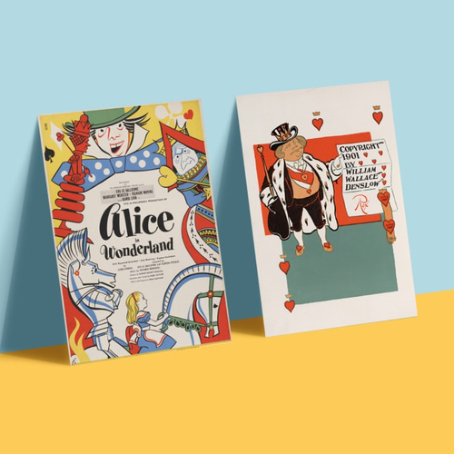 NO.298】不思議の国のアリスヴィンテージアートポスター☆メルヘン