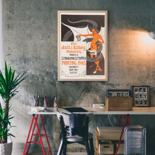 NO.304】悪魔と蛇神のヴィンテージアートポスター☆個性的パンクロック