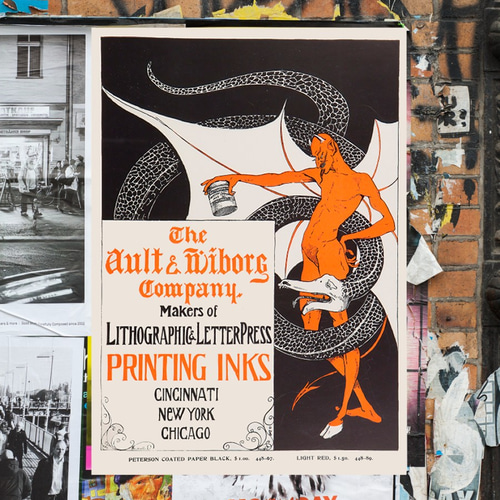 NO.304】悪魔と蛇神のヴィンテージアートポスター☆個性的パンクロック