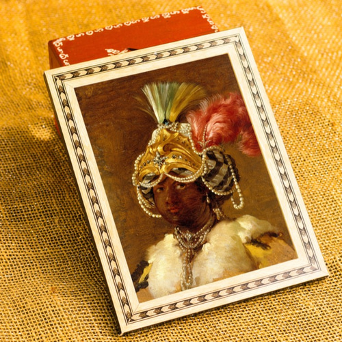 NO.305】ゴージャスな装飾のドレスのアフリカ系女性アート