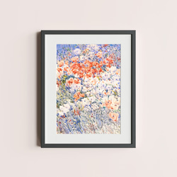 【NO.310】カラフルな庭園の小花フラワーアートポスター☆母の日可愛い植物ボタニカル☆アンティークA4A3A2A1B2 4枚目の画像