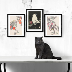 【NO.320】白いオウムと柘榴の日本画アートポスター鳥和柄☆和モダンお正月昭和レトロ和室インテリアB4B3B2A2A1 9枚目の画像