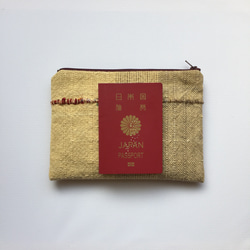 チェンマイの糸で織ったフラットポーチ（少し大きめ）_02 3枚目の画像