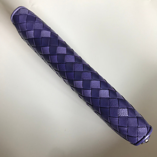 限定商品　希少ラムスキン　本革編み込み　長財布　羊革　人気商品　パープル 限定商品 希少ラムスキン 本革編み込み 長財布 羊革 人気商品 パープル