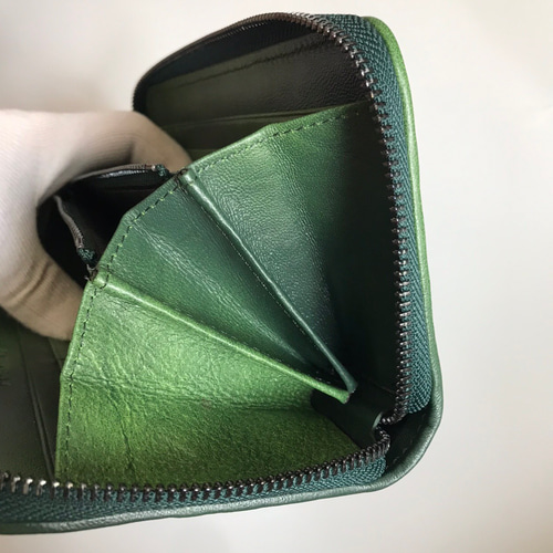 限定商品 希少ラムスキン本革編み込み 長財布 羊革 ハンドメイド