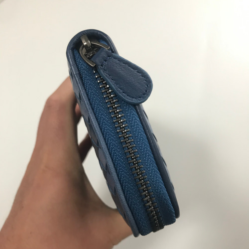 限定商品 希少ラムスキン本革編み込み 長財布 羊革 ハンドメイド