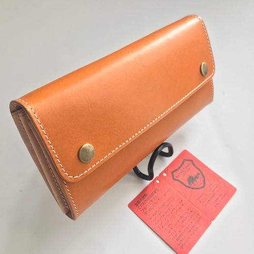 新作品 限定栃木レザー 牛革 本革 長財布 ハンドメイド 手染め仕上げ 