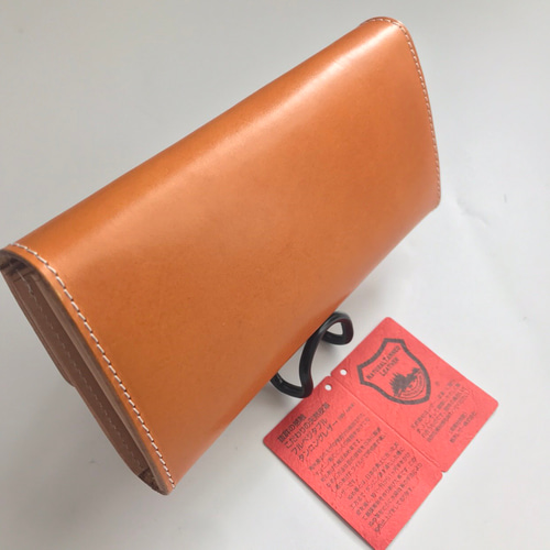 新作品 限定栃木レザー 牛革 本革 長財布 ハンドメイド 手染め仕上げ 
