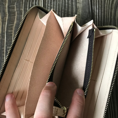 新作品 男女兼用 フルレザー大容量長財布本革 ラウンドファスナー  