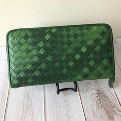 グリーン 緑 ハンドメイド 新品 ブライドレザー ヌメ革/本革